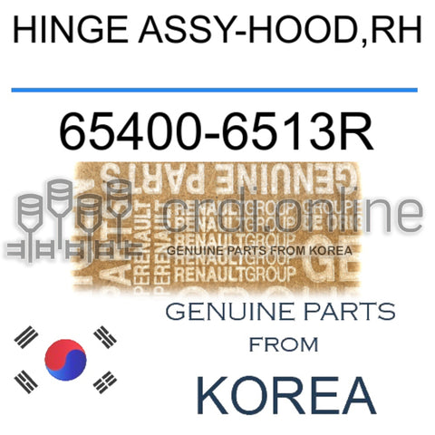 HINGE ASSY-HOOD,RH [ORIGINAL] 65400-6513R 654006513R 65400 6513R