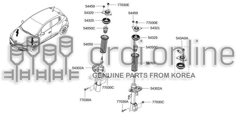 STRUT ASSY-FRONT SUSPENSION 54302-8420R 543028420R 54302 8420R