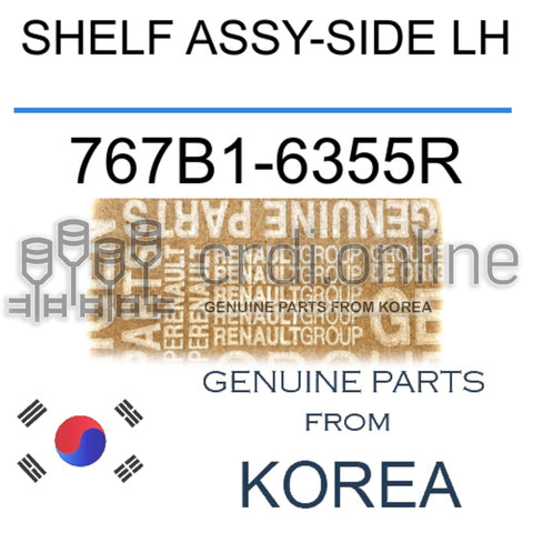 SHELF ASSY-SIDE LH [ORIGINAL] 767B1-6355R 767B16355R 767B1 6355R