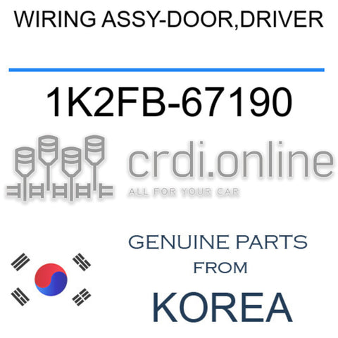 WIRING ASSY-DOOR,DRIVER 1K2FB-67190 1K2FB67190 1K2FB 67190