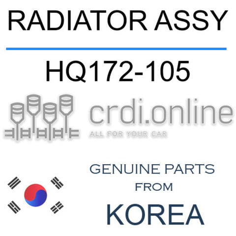 RADIATOR ASSY [ORIGINAL] HQ172-105 HQ172105 HQ172 105