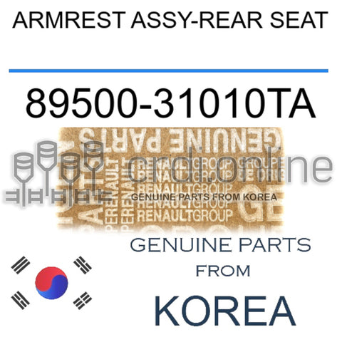 ARMREST ASSY-REAR SEAT [ORIGINAL] 89500-31010TA 8950031010TA 89500 31010TA