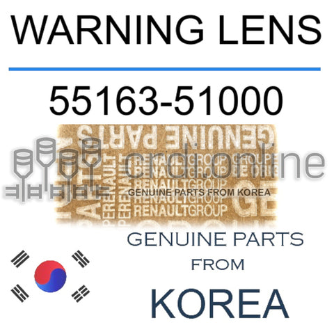 WARNING LENS [ORIGINAL] 55163-51000 5516351000 55163 51000