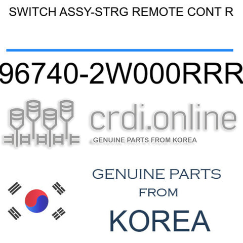 SWITCH ASSY-STRG REMOTE CONT R [ORIGINAL] 96740-2W000RRR 967402W000RRR 96740 2W000RRR