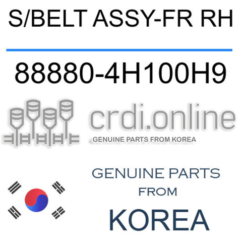 S/BELT ASSY-FR RH [ORIGINAL] 88880-4H100H9 888804H100H9 88880 4H100H9