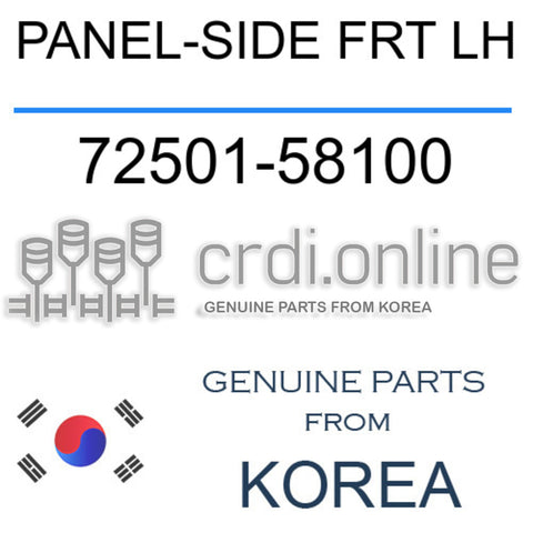 PANEL-SIDE FRT LH [ORIGINAL] 72501-58100 7250158100 72501 58100