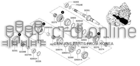 BEARING-INPUT GEAR 32203-JG70A 32203JG70A 32203 JG70A
