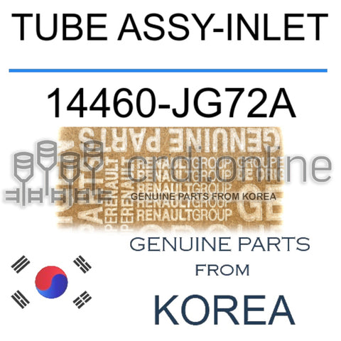 TUBE ASSY-INLET [ORIGINAL] 14460-JG72A 14460JG72A 14460 JG72A