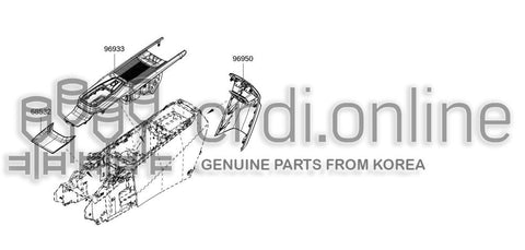 FINISHER-CONSOLE REAR 96950-8841R 969508841R 96950 8841R