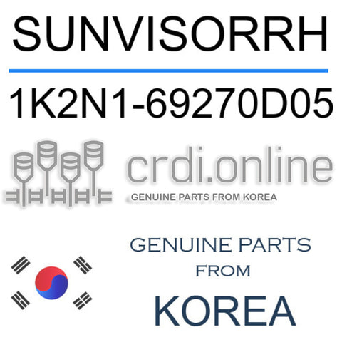 SUNVISORRH [ORIGINAL] 1K2N1-69270D05 1K2N169270D05 1K2N1 69270D05