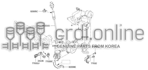 DUCT-EXHAUST GAS 22321-1824R 223211824R 22321 1824R
