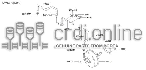 BOOSTER ASSY-BRAKEVAC 48610-31130 4861031130 48610 31130