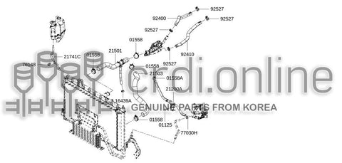 HOSE-RADIATORUPPER 21501-5014R 215015014R 21501 5014R