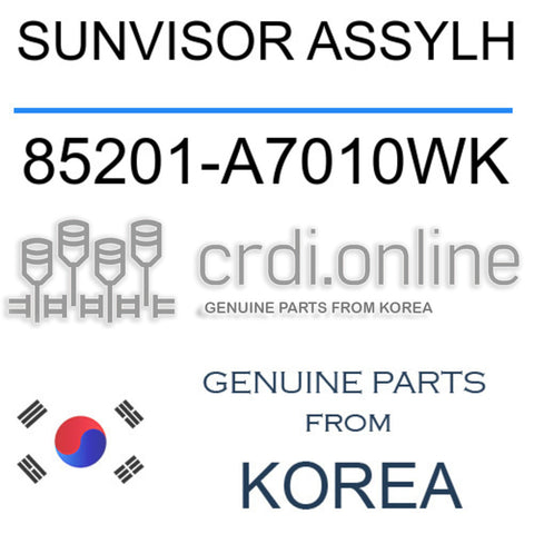 SUNVISOR ASSYLH [ORIGINAL] 85201-A7010WK 85201A7010WK 85201 A7010WK