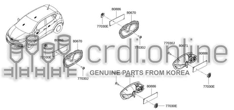 HANDLE ASSY-DOOR INSIDERH 80670-1025R 806701025R 80670 1025R