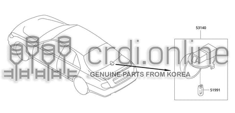 LAMP ASSY-TRUNK ROOM [ORIGINAL] 53140-52000 5314052000 53140 52000