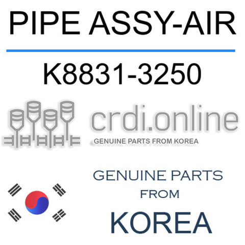 PIPE ASSY-AIR [ORIGINAL] K8831-3250 K88313250 K8831 3250