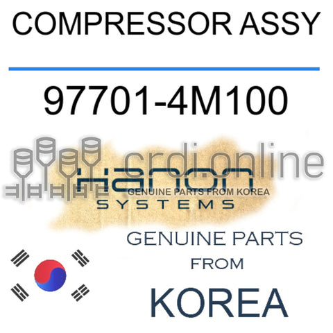 COMPRESSOR ASSY [HCC / HANON] 97701-4M100 977014M100 97701 4M100