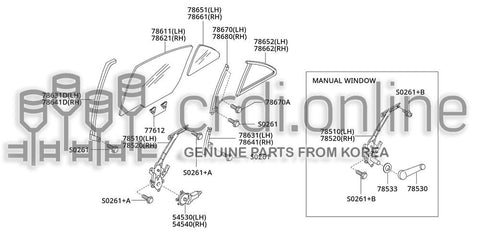 INTEGRATE GLASS RUN-REAR DOORRH 78660-31000GA 7866031000GA 78660 31000GA