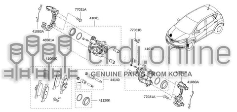 PAD KIT-FRONT DISC BRAKE 41060-7115R 410607115R 41060 7115R