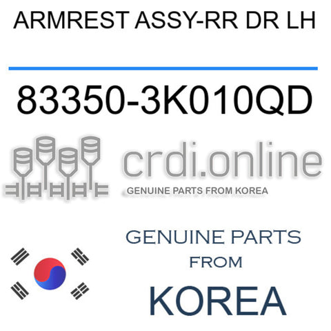 ARMREST ASSY-RR DR LH 83350-3K010QD 833503K010QD 83350 3K010QD