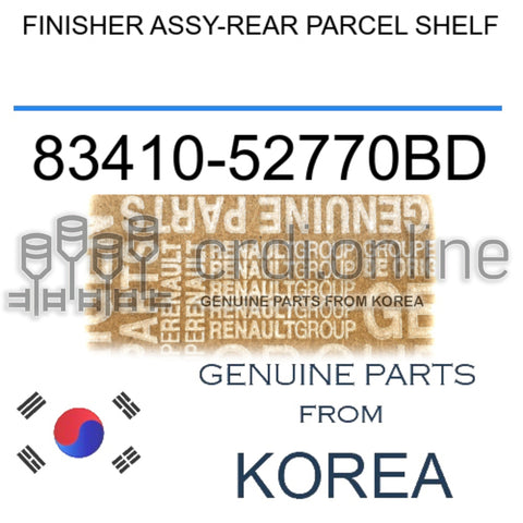 FINISHER ASSY-REAR PARCEL SHELF [ORIGINAL] 83410-52770BD 8341052770BD 83410 52770BD