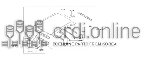 ROOF ASSY 66101-51750P0 6610151750P0 66101 51750P0