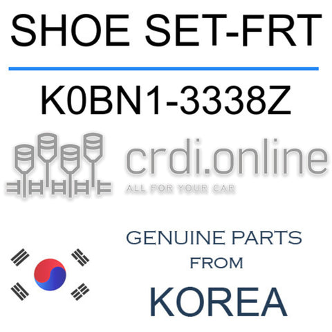 SHOE SET-FRT K0BN1-3338Z K0BN13338Z K0BN1 3338Z