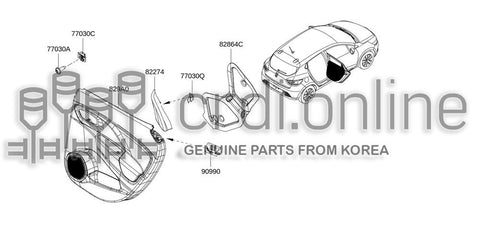 STRIP-REAR DOOR SEALRH 82864-7917R 828647917R 82864 7917R