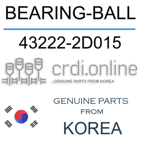 BEARING-BALL [ORIGINAL] 43222-2D015 432222D015 43222 2D015