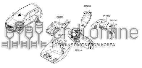 COVER-INSIDE MIRRORUPPER 96329-5375R 963295375R 96329 5375R