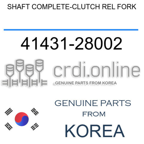 SHAFT COMPLETE-CLUTCH REL FORK [ORIGINAL] 41431-28002 4143128002 41431 28002