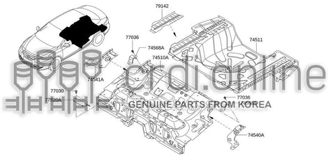 SUPPORT ASSY-REAR SEAT BACKREST MOUNTINGLH 74568-1933R 745681933R 74568 1933R