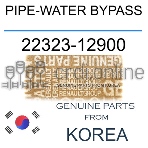 PIPE-WATER BYPASS [ORIGINAL] 22323-12900 2232312900 22323 12900