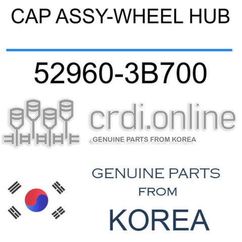 CAP ASSY-WHEEL HUB 52960-3B700 529603B700 52960 3B700