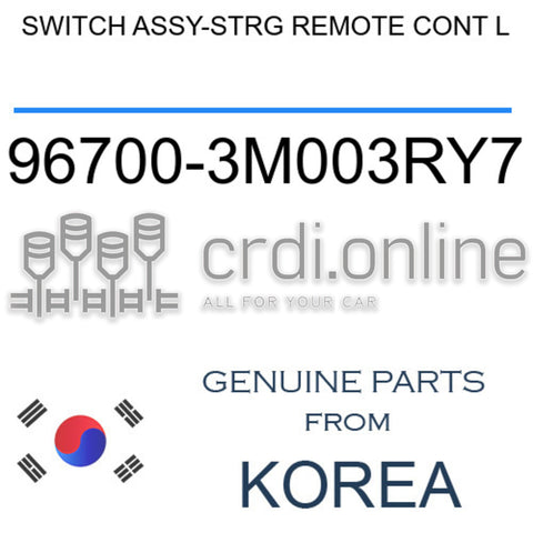 SWITCH ASSY-STRG REMOTE CONT L 96700-3M003RY7 967003M003RY7 96700 3M003RY7