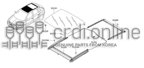 LID ASSY-SUNROOF 91210-JY00A 91210JY00A 91210 JY00A