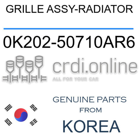 GRILLE ASSY-RADIATOR [ORIGINAL] 0K202-50710AR6 0K20250710AR6 0K202 50710AR6