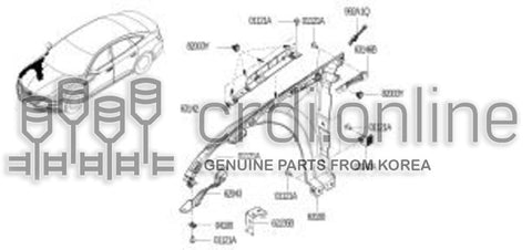 PAD-FORMRH PILLER REINFORCEMENT 992A1-7070R 992A17070R 992A1 7070R