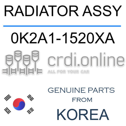 RADIATOR ASSY [ORIGINAL] 0K2A1-1520XA 0K2A11520XA 0K2A1 1520XA