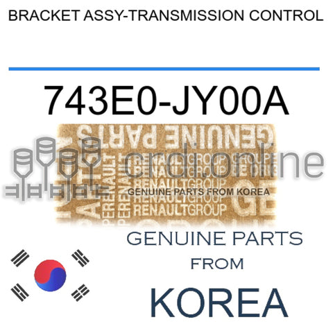 BRACKET ASSY-TRANSMISSION CONTROL [ORIGINAL] 743E0-JY00A 743E0JY00A 743E0 JY00A