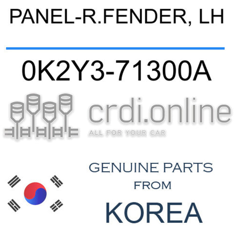 PANEL-R.FENDER, LH [ORIGINAL] 0K2Y3-71300A 0K2Y371300A 0K2Y3 71300A