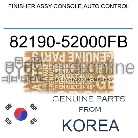 FINISHER ASSY-CONSOLE,AUTO CONTROL [ORIGINAL] 82190-52000FB 8219052000FB 82190 52000FB