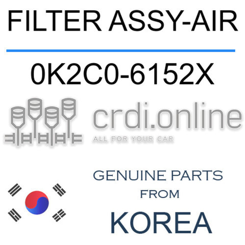FILTER ASSY-AIR [ORIGINAL] 0K2C0-6152X 0K2C06152X 0K2C0 6152X
