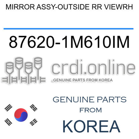MIRROR ASSY-OUTSIDE RR VIEWRH [ORIGINAL] 87620-1M610IM 876201M610IM 87620 1M610IM
