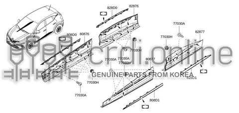 MLDG-FR LH DOOR PROTR 808D1-7135R 808D17135R 808D1 7135R