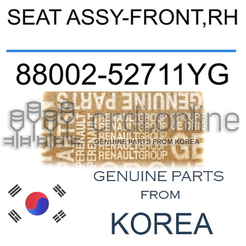 SEAT ASSY-FRONT,RH [ORIGINAL] 88002-52711YG 8800252711YG 88002 52711YG