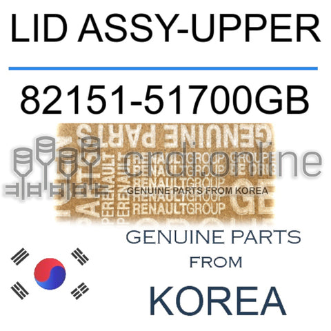 LID ASSY-UPPER [ORIGINAL] 82151-51700GB 8215151700GB 82151 51700GB