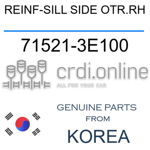 REINF-SILL SIDE OTR.RH [ORIGINAL] 71521-3E100 715213E100 71521 3E100