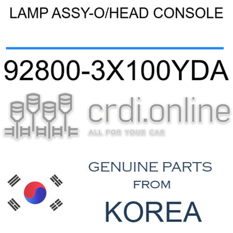 LAMP ASSY-O/HEAD CONSOLE [ORIGINAL] 92800-3X100YDA 928003X100YDA 92800 3X100YDA